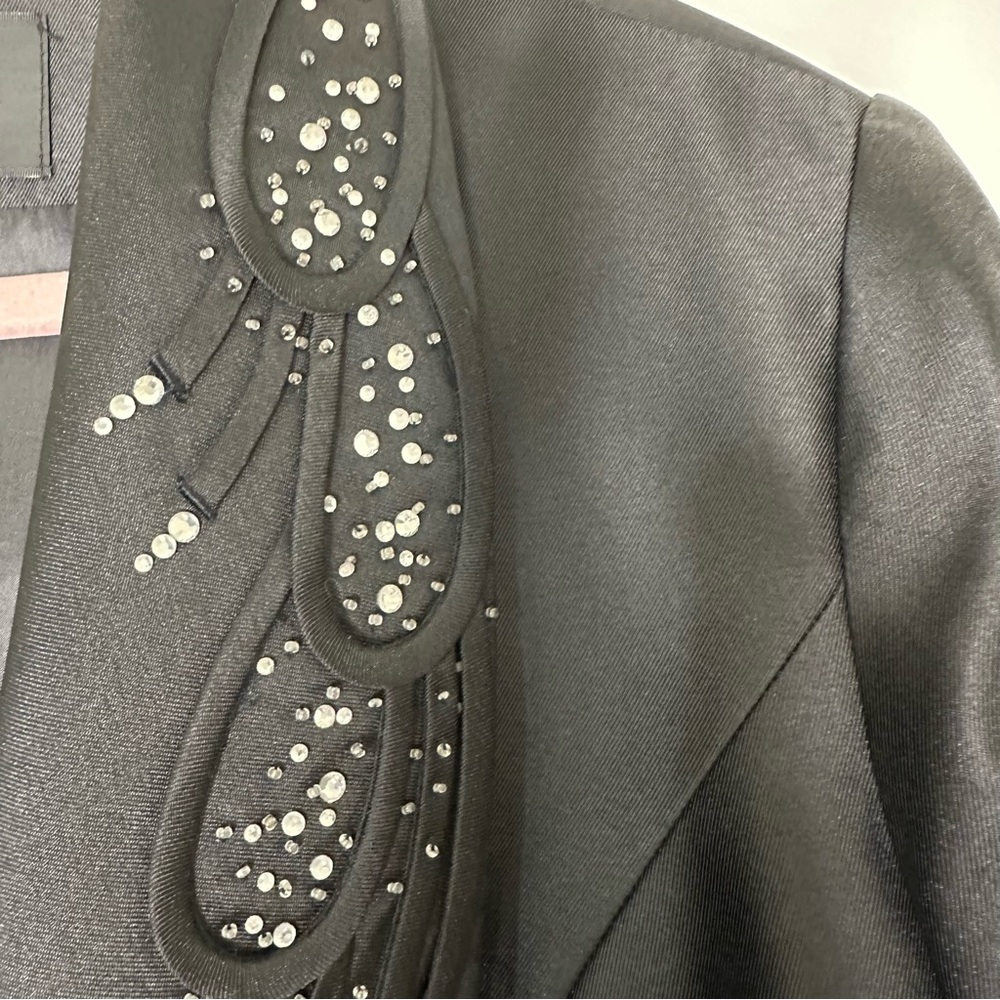 Moshita black embellished blazer jacket - Picture 9 of 14
